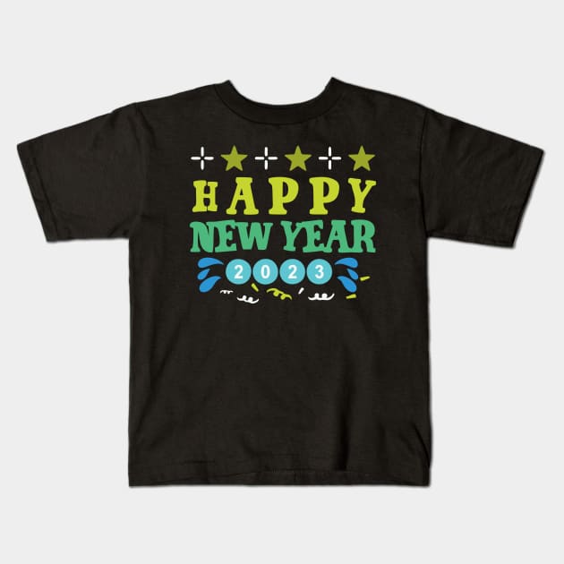 MERRY CHRISTMAS - HAPPY NEW YEAR 2023 Kids T-Shirt by levelsart